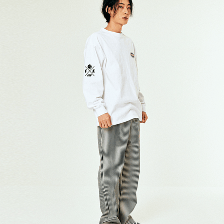 『FREAKISH BUILDING』 ビランロングスリーブ Tシャツ (White)