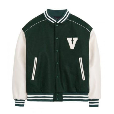 『VETEZE』 　V ロゴライニングバーシティジャケット  (Green)