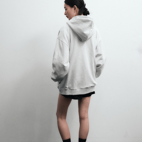 『Code:graphy』 　arch logo hoodie zip-up (Light Grey)