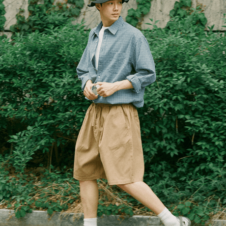 『grooverhyme』 　バーミューダショーツパンツ (Beige)
