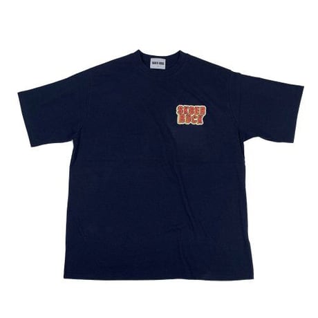 『SK8ER ROCK』 　3D ロゴ半袖 Tシャツ (Navy)