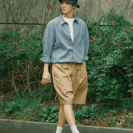 『grooverhyme』 　バーミューダショーツパンツ (Beige)