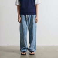『BY.L 』 ワンウォッシュベンディングパンツ (Light Indigo)
