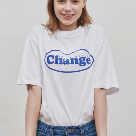 『Verynineflux』  オーバル  Tシャツ (White)
