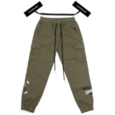 『BLACKBLOND』 ユースティティアカーゴジョガーパンツ (Khaki)