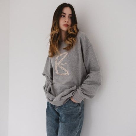 『BLOW』  タイポグラフィー ポケットスウェットシャツ (Grey)