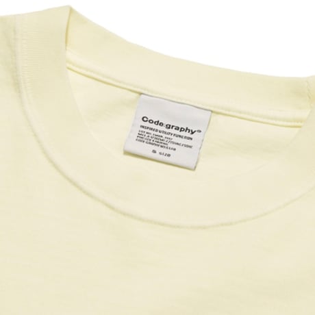 『Code:graphy』 　pigment  codegraphy logo t-shirt (Cream)