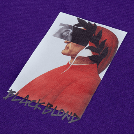『BLACKBLOND』 　クラッシュドエラパーカー (Purple)