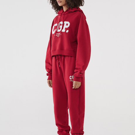 『Code:graphy』 　アーチロゴクロップパーカー (Red)