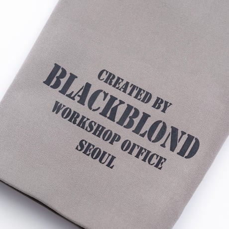 『BLACKBLOND』　graffiti logo plercing blazer (Beige Grey)