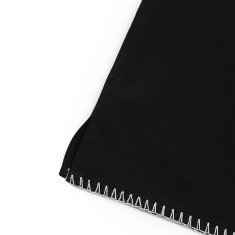『MURRA AER 』  magnolia needlework half shirts (Black)