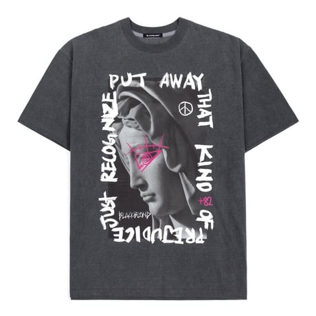 『BLACKBLOND』　Maria ピグメントTシャツ (Charcoal)