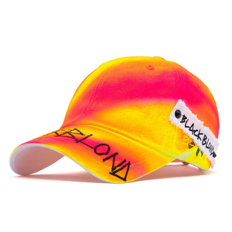 『BLACKBLOND』 　サイドパッチグラフィティーロゴロリポップキャップ (Pink/Neon)