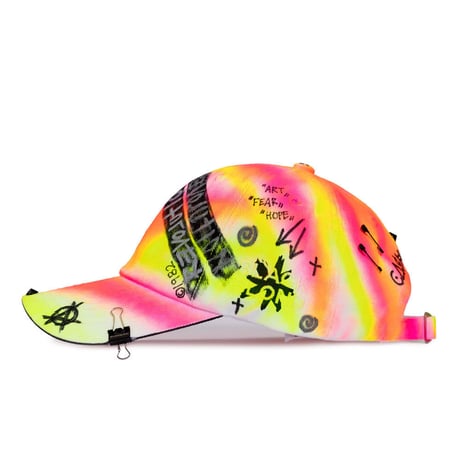 『BLACKBLOND』  サイドロゴロリポップグラフィティキャップ (Pink/Neon)