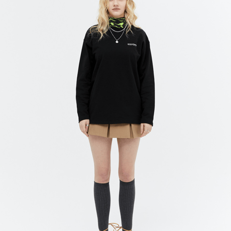 『grooverhyme』 　NYC ロケーションロングスリーブ Tシャツ (Black)