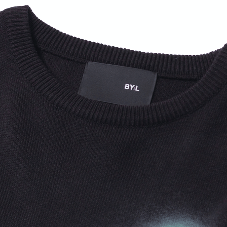 『 BY.L 』    スプレーペインティングニット (Black)