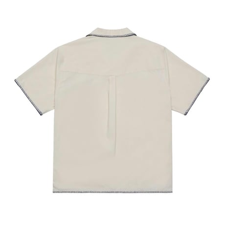 『MURRA AER 』  magnolia needlework half shirts (Ivory)