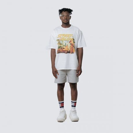 『BLOW』  ストリートアートワークイエロー Tシャツ