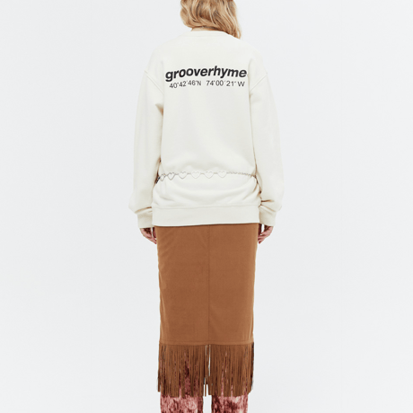 『grooverhyme』 　NYC ロケーションスウェット (Ivory)