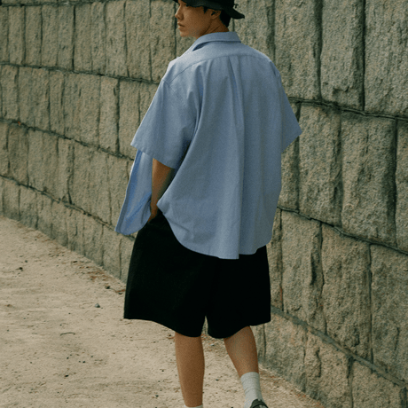 『grooverhyme』 　バーミューダショーツパンツ (Black)