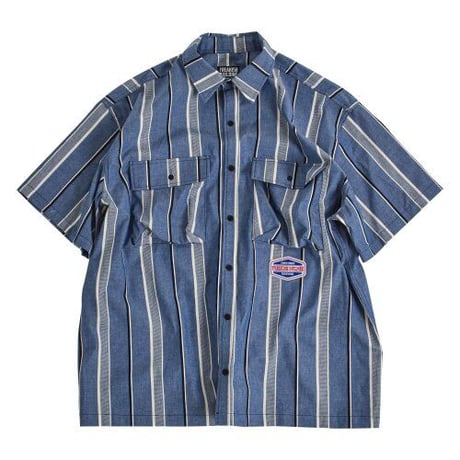 『FREAKISH BUILDING』 スリーピー ヘッドショートスリーブシャツ (Navy)