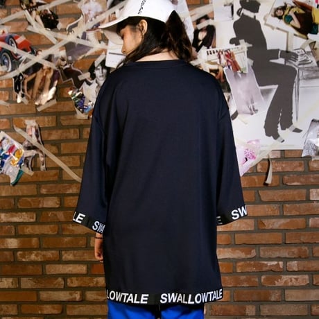 Swallowtale Strapped Mesh T-shirts(Black)