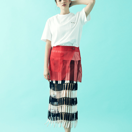 『grooverhyme』 　NYC ロケーションマルチカラー Tシャツ (White)