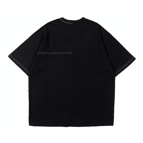 『 BY:L 』    ステッチアンネックTシャツ (Black)
