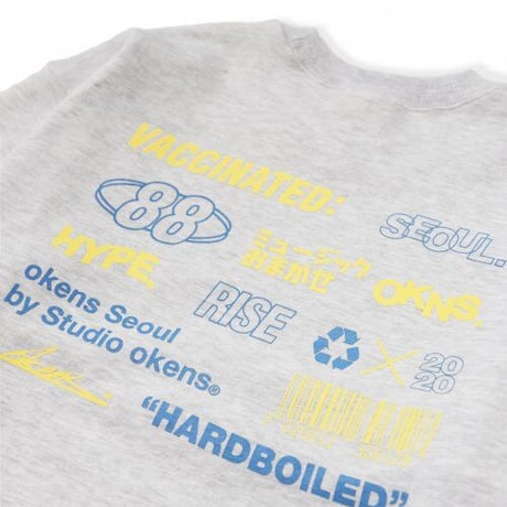 『OKENS SEOUL 』 Vaccinated RISE crewneck  (Oatmeal)