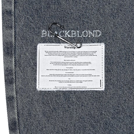 『BLACKBLOND』  Pop Clash Multi Patch Denim Pants (Vintage Blue)