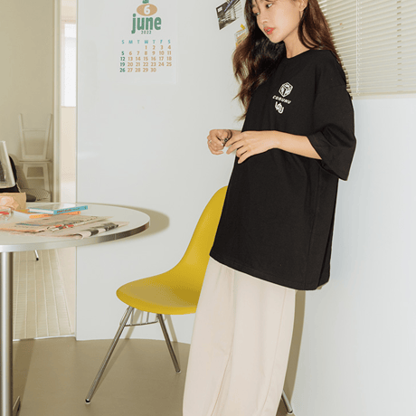 『CORUNU』  ダイス半袖 Tシャツ (Black)