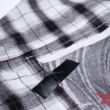 『BLACKBLOND』　No Sympathy Layered Check Shirt (White)