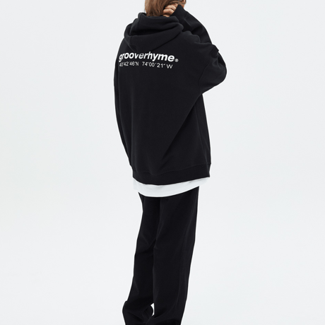 『grooverhyme』 　NYC ロケーションパーカー (Black)