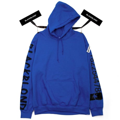 『BLACKBLOND』 グラフィティーナンバーパーカー (Blue)