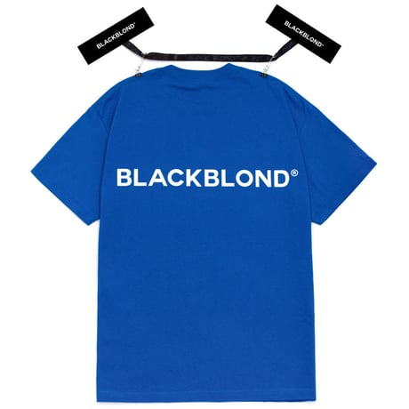 『BLACKBLOND』 　クラシックスマイルロゴ半袖 Tシャツ (Blue)