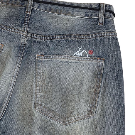 『BLACKBLOND』  Pop Clash Multi Patch Denim Pants (Vintage Blue)