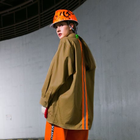 Swallowtale Double pocket refective taped Shirts (Beige)