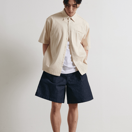『BY.L 』 バミューダワークパンツ (Indigo Blue)