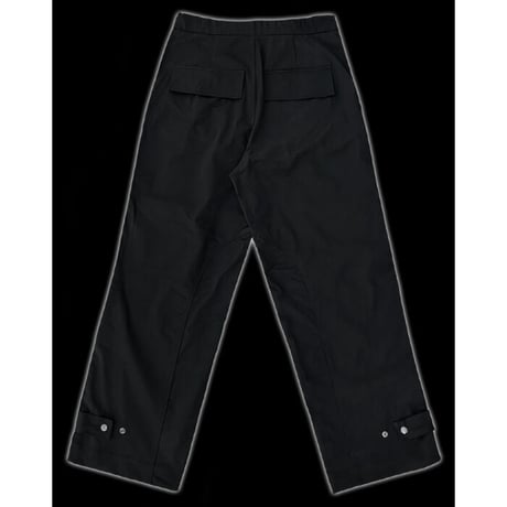 『DRUG PRODUCT 』 　サイドジッパーナイロンベルトパンツ (Black)