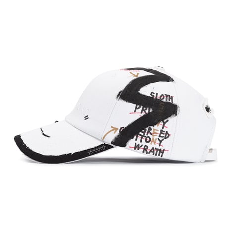『BLACKBLOND』Solid Oxford 7 Sins Graffiti Cap