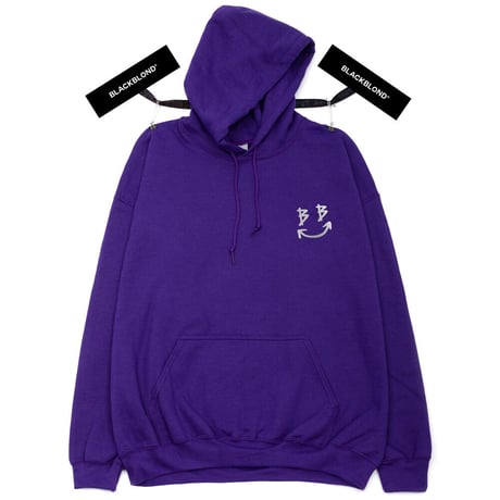 『BLACKBLOND』 　リフレクションクラシックスマイルロゴパーカー (Purple)