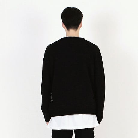 『 BY.L 』    スプレーペインティングニット (Black)