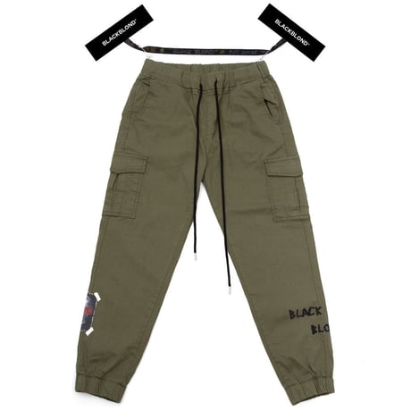 『BLACKBLOND』 　ブルータルカーゴジョガーパンツ (Khaki)