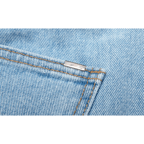 『BLACKBLOND』  スマイルグラフィティーロゴショートデニムパンツ (Denim)
