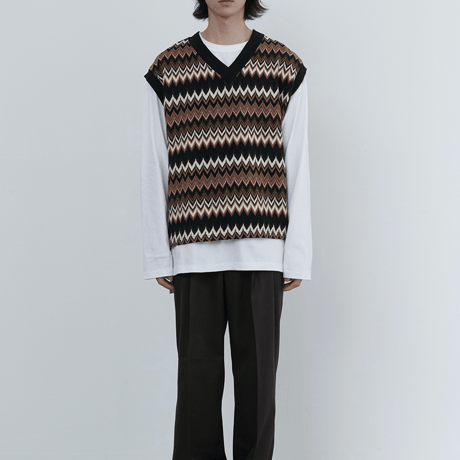 『 BY:L 』 　パルスニットベスト  (Brown)