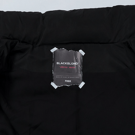 Blackblond Reflective Logo Oversize Short Padding (Black)
