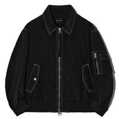 『GROOVE RHYME』 (W) ステッチポイントブルゾン (Black)