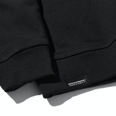 『grooverhyme』 ユニバーシティースウェットシャツ (Black)