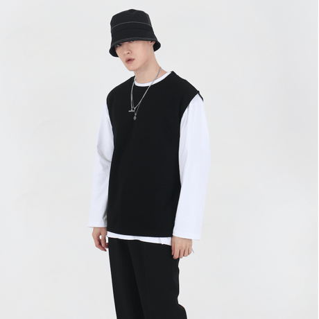 『 BY:L 』 　ラウンドオープンベスト  (Black)