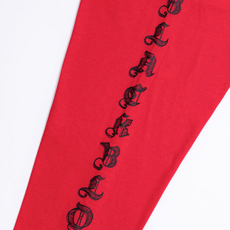 『BLACKBLOND』　sketch logo long t-shirt (Red)